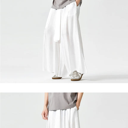 Pantaloni a gamba dritta Pantaloni a gamba larga floreali con superficie in raso retrò stile cinese Pantaloni casual larghi da uomo Comodi e traspiranti