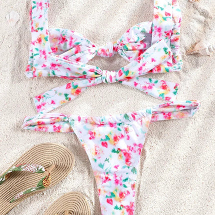 ZRTAK Costume a due pezzi Bikini 2025 Costume da bagno donna Push Up Costume da bagno Bikini sexy Set Costumi da bagno Stampa Beachwear Biquinis solidi platinumshop