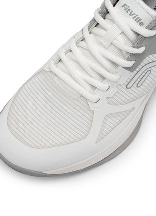 FitVille Scarpe da pickleball larghe da uomo Scarpe da tennis Scarpe da tennis da cancha intera con supporto per l'arco plantare Scarpe sportive leggere antiscivolo