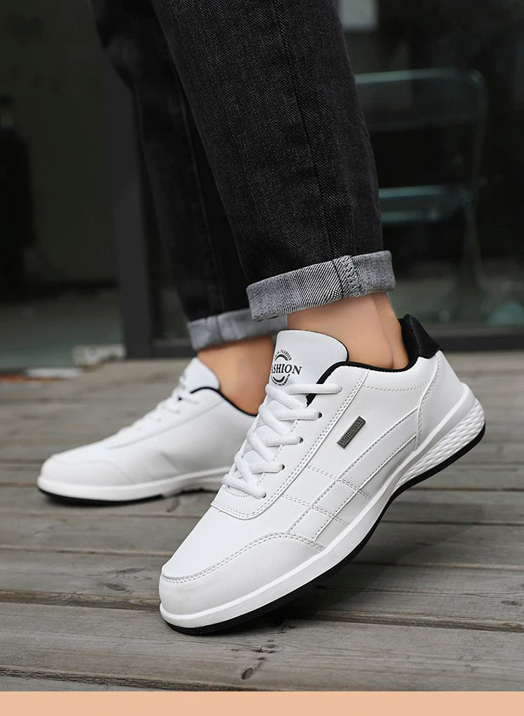 Pu Leather Men Shoes Sneakers Trend Casual Breathable Leisure Male Sneakers Non-Slip Footwear Vulcanized Shoes Tenis Masculino