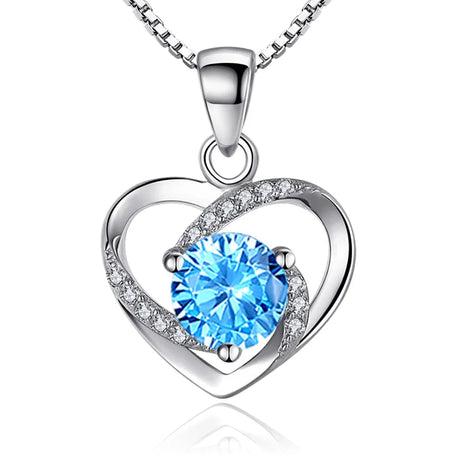 Collana in Argento Sterling 925 con Zircone Scintillante, Catena per Clavicola da Donna, Gioielli da Matrimonio Placcati in Oro 18k PlatiNum