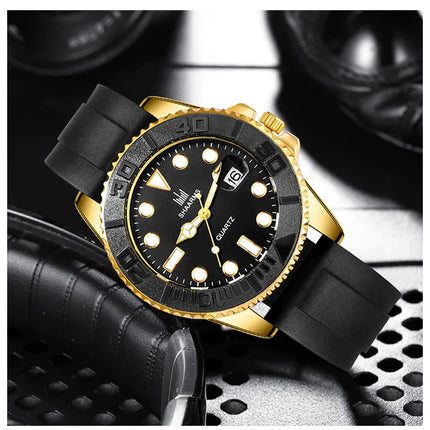 Orologio moda uomo orologio Casual Montre Homme Business Men orologio al quarzo calendario Green Water Wok Ghost Sport orologio da polso da uomo platinumshop