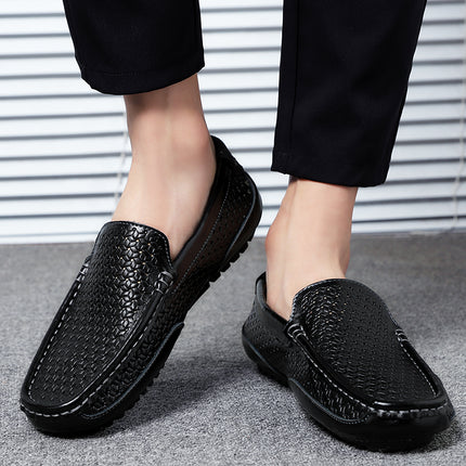 Scarpe casual da uomo di marca di lusso estiva Mocassini da uomo in vera pelle morbida Mocassini Designer italiano Scarpe da barca traspiranti