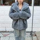 HOOOFUR New Silver Fox Fur Faux Feather Underwear Women'S Fake Fur Coat Sexy Fur Skirt Styles Can Be Customized Plus size
