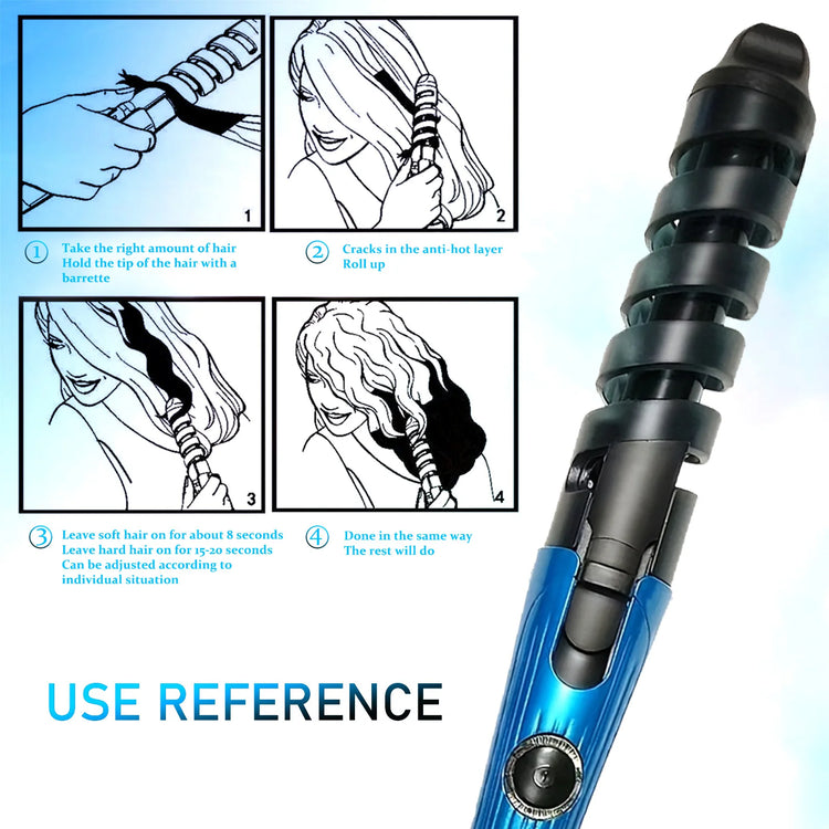 2-in-1 Curling Iron Set, Instant Heat Up for Short, Medium, and Long Hair, Women's Hair Tools Holiday Gifts