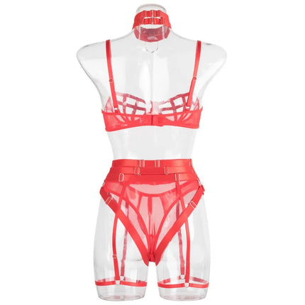 Toucheart Erotic Underwear Hollow Out Girl Complex Gathertogether Chest Support Straps Sexy Seductive Coquette Private Split Kit
