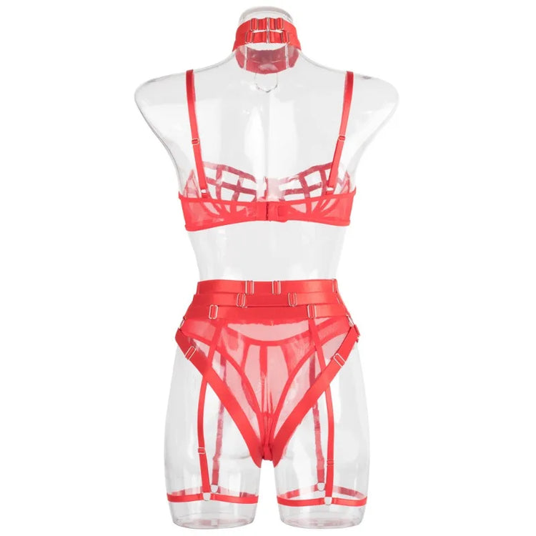 Toucheart Erotic Underwear Hollow Out Girl Complex Gathertogether Chest Support Straps Sexy Seductive Coquette Private Split Kit