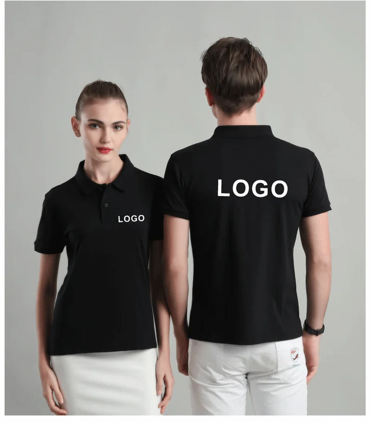 Polo casual estiva Polo personalizzata traspirante economica per società personale Polo da lavoro con ricamo con stampa logo personalizzato