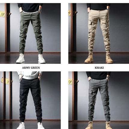 Street Fashion Men Jeans Black Green Loose Fit Big Pocket Casual Cargo Pants Hombre Zipper Designer Hip Hop Joggers Men Overalls