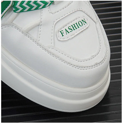 High top White Sneakers Best selling Mens Sneakers With Anti slip Wear resistant Properties Increasing Height by 6 Centimeters