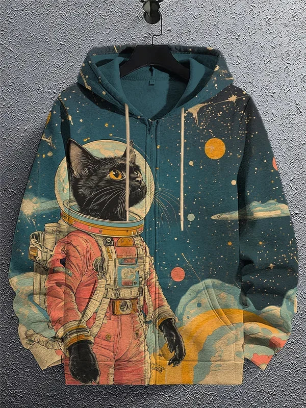 Cartoon Dinosaur Cat 3d Print Hoodie Men Women Fashion Zip Up Hoodies Male Jacket Animal Tracksuit Zipper Clothes Funny Sweats