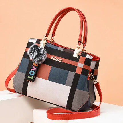 Elegant Designer Handbags Women Bags Messenger PU Leather Crossbody Bags Hairball tassen Girls Shoulder Bag Top-hand Tote Bag PlatiNum