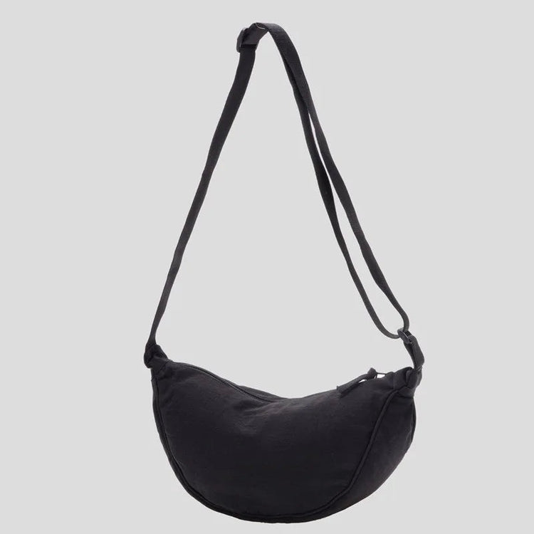 Simple Design Women's Messenger Bag Fashion Ladies Nylon Hobos Small Shoulder Bags Vintage Female Girls Purse Cloth Handbags PlatiNum
