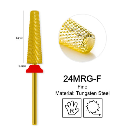 Carbide Large Cone Nail Drill Bits Electric Milling Cutter For Gel Polish Removal Grinding DIY Home Salon Manicure Pedicure Nail Art Accessories Supplies