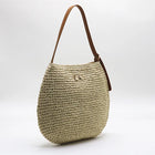 Borsa a Spalla da Donna Estiva in Paglia Intrecciata, Borsa Grande Capacità Artigianale in Rattan, Borsa Tote di Lusso Designer da Spiaggia