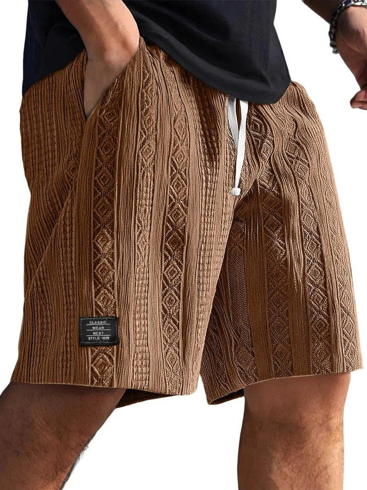 Pantaloncini Casual Jacquard da Uomo, Stile Harajuku, Tinta Unita, Pantaloni Corti alla Moda, Abbigliamento Retrò da Uomo, Streetwear Nuovo platinumshop
