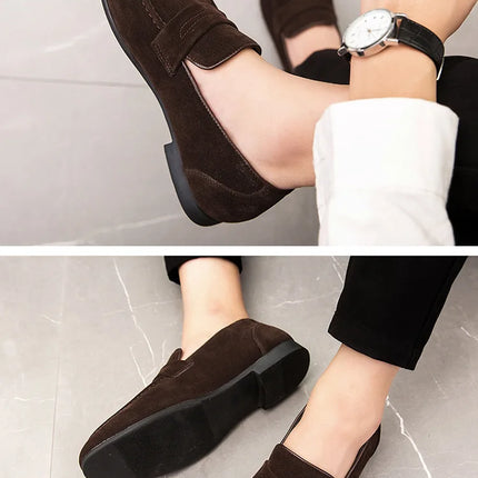 Nuovi uomini in pelle scamosciata scarpe casual comfort traspirante slip-on scarpe da guida da uomo moda maschile scarpe pigre mocassini di marca di lusso mocassini