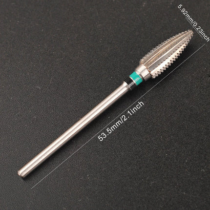 1Pc Tungsten Steel Nail Drill Bit, Professional Large Spiral Barrel Carbide Milling Cutter, Manicure Tool