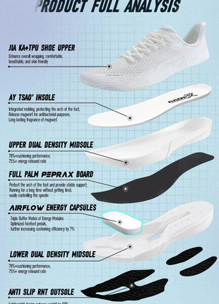 IRUNSVAN Surface 2000 Nylon Running Shoes for men Professional High Springback Training Women Outdoor Fitness Sport Shoes  ﻿ PlatiNum