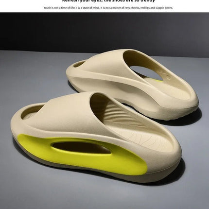 Pantofole in cocco Le donne indossano sandali Coppia fondo spesso Eva Step on Shit Feeling Home Home Pantofole di grandi dimensioni Scarpe - platinumshop