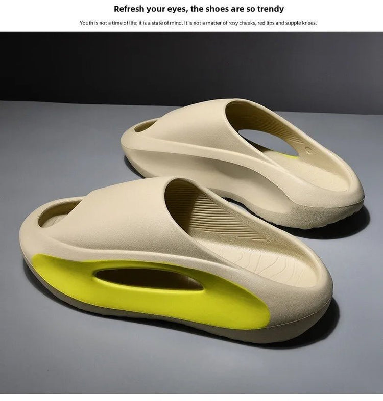 Pantofole in cocco Le donne indossano sandali Coppia fondo spesso Eva Step on Shit Feeling Home Home Pantofole di grandi dimensioni Scarpe - platinumshop