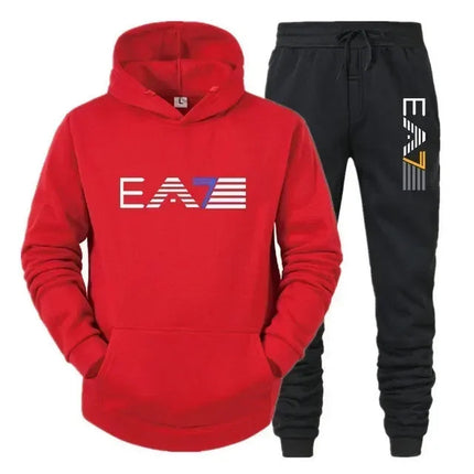 Autumn and winter men's sports suit, outerwear+two-piece pants, fashionable, comfortable and casual, outdoor new style PlatiNum