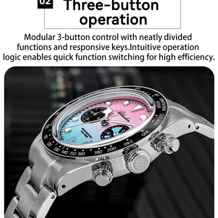 ADDIESDIVE AD2559 Men's Vintage Racing Watch Luxury Quartz Chronograph VK64 Ceramic Bezel K1 Mineral Crystal 100M Waterproof