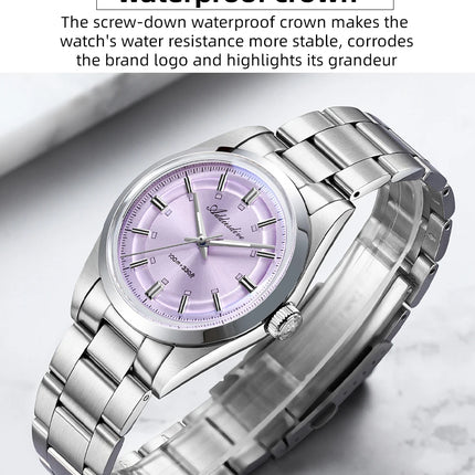 ADDIESDIVE New Men Watch Purple VH31 Quartz Wristwatch Diving 100m Waterproof BWG9 Luminous  316L Stainless Steel 36mm Watches