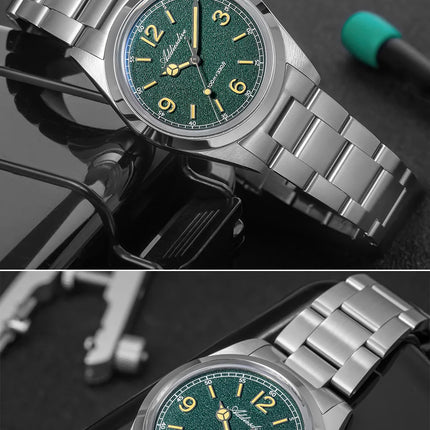 ADDIESDIVE 36mm Hot Sale Men's Watch AD2518 Bubble Mirror Glass 316L Stainless Steel Reloj Hombre 100m Waterproof Quartz Watches