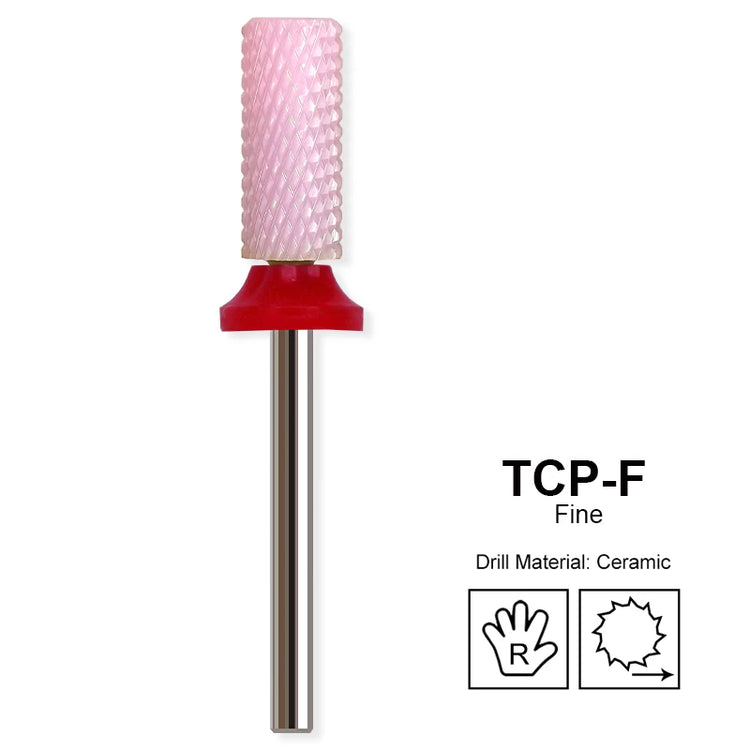 Pink Ceramic Carbide Nail Drill Bits Milling Cutter For Gel Polish Remover Electric Nail Machine Polishing Peeling File Home Salon Manicure Pedicure Accessories