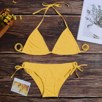 Costume da bagno bikini sexy da donna con perizoma, modello brasiliano con lacci, per l'estate e le vacanze al mare platinumshop