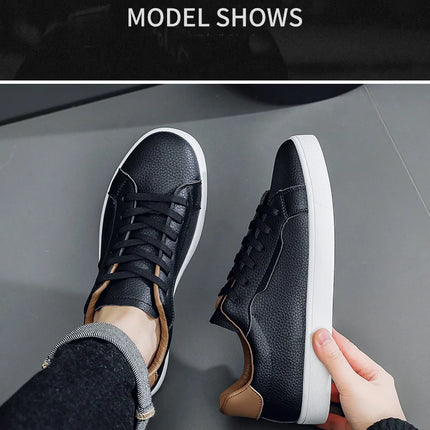 Leather Men's Sports Shoes - Casual Style, Breathable Men's Shoes, Anti-slip and Comfortable, Men's Casual Sneakers