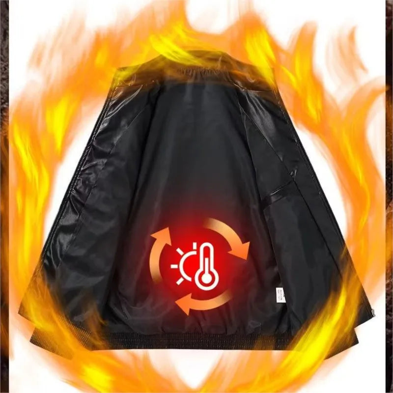 Giacca calda Ferrari F1 da uomo, look retrò motociclistico.