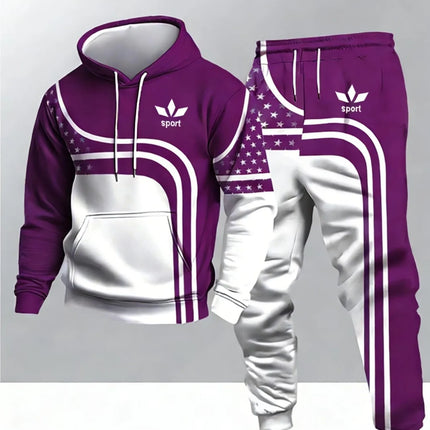 The Design Of Men'S Hooded Sportswear Is Perfect For Both Sports And Fashionable Casual Sets
