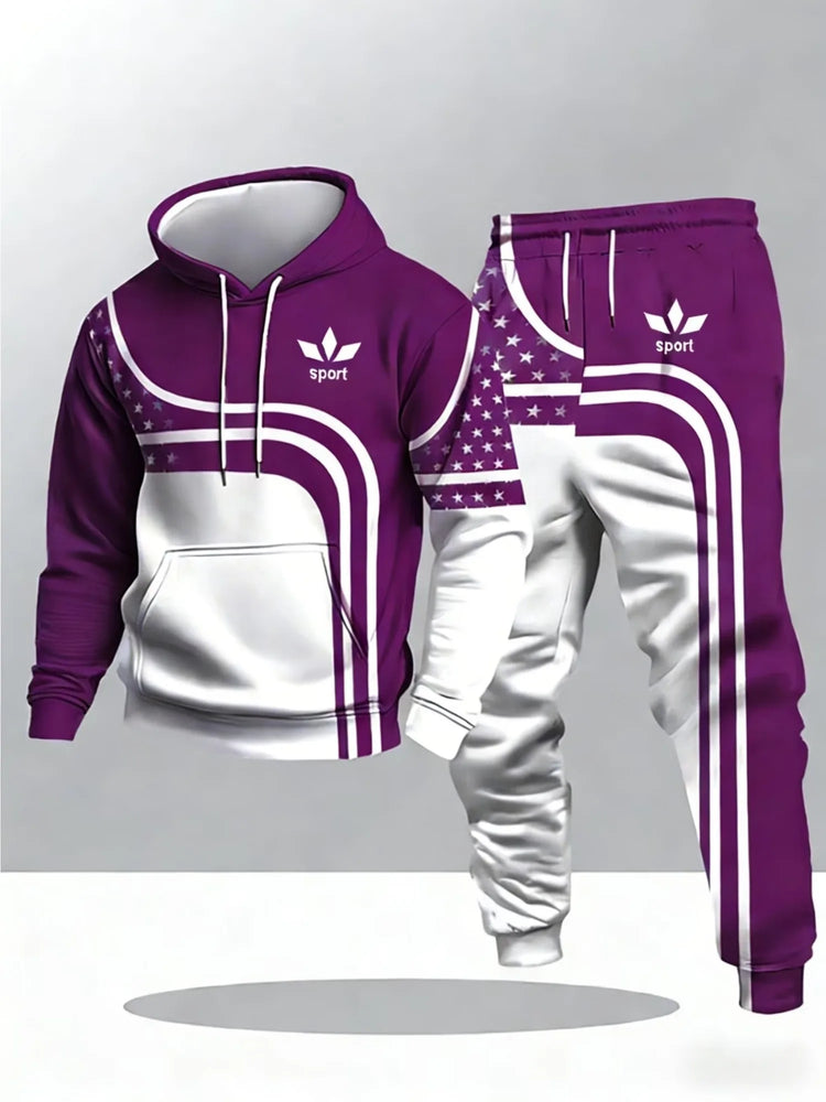The Design Of Men'S Hooded Sportswear Is Perfect For Both Sports And Fashionable Casual Sets