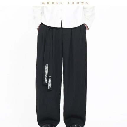 Pantaloni da uomo in stile giapponese con stampa Ukiyo-e, pantaloni comodi e alla moda, pantaloni larghi da uomo, pantaloni casual a gamba dritta da uomo
