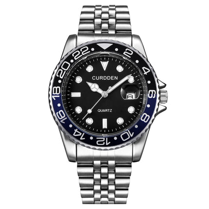 Orologi di marca CURDDEN dal design originale per uomo Orologio al quarzo con data dorata in acciaio inossidabile pieno di moda Erkek Kol Satleri Relogio platinumshop