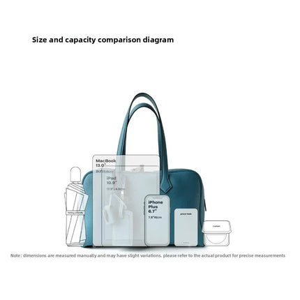 Borsa da donna in pelle di vacchetta di alta qualità, semplice borsa a tracolla di grande capacità, borsa a spalla.