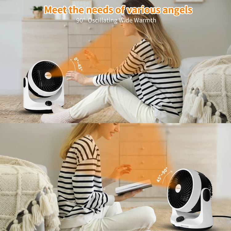 1500W Electric Heater Fan PTC Ceramic Heating Electric Heaters And Air Circulation Fans Fast Heating & Cooling Energy Saving