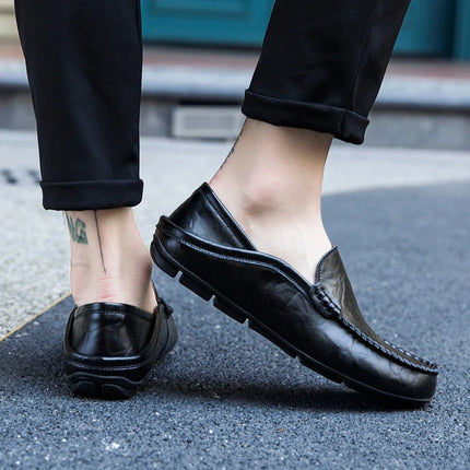 Scarpe da Uomo Casual in Pelle, Mocassini di Design, Slip-on, Scarpe da Barca di Alta Qualità, Chaussure Homme