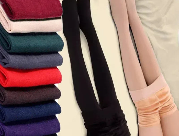 Women Winter Thicken Leggings Warm High Waist Solid Color Velvet for Female Thickened Velvet Pantyhose Stretchy Black Tights PlatiNum