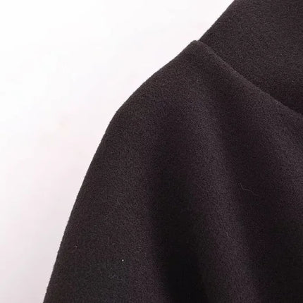 Belt Poncho Capes Women Black Cloaks Winter Coats Woman 2025 Bat Sleeve Cape Coats for Women Fashion Women's Cape Jacket