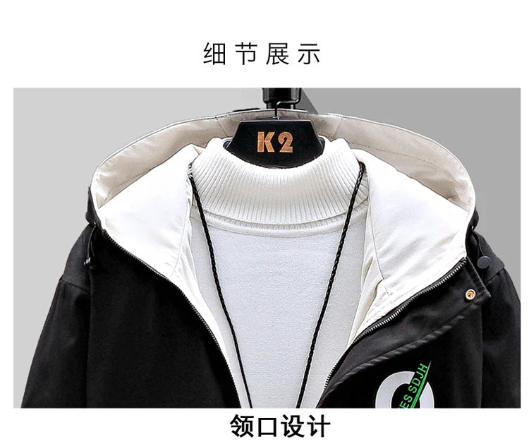 Winter Outfits Men Thick Warm Tracksuit Set Men Fashion Clothing SportswearJacket Pants 2 Piece Fleece Lined Sets
