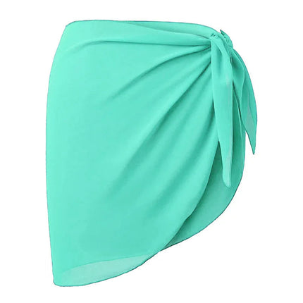 Elegante Copricostume Corto in Chiffon per Donna, Sciarpa Avvolgente da Spiaggia platinumshop
