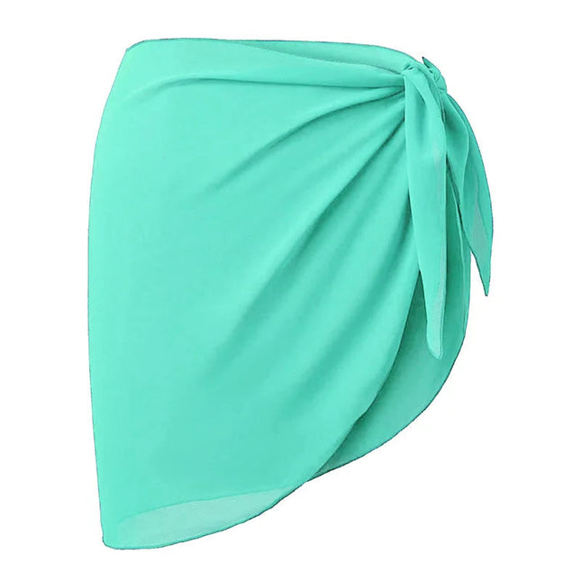 Elegante Copricostume Corto in Chiffon per Donna, Sciarpa Avvolgente da Spiaggia platinumshop