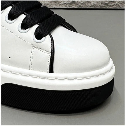 Beige Leather Men's Loafers Lace-up Platform Casual Shoes for Man Low Top Comfortable Urban Shoes Men Light mocasines de hombre