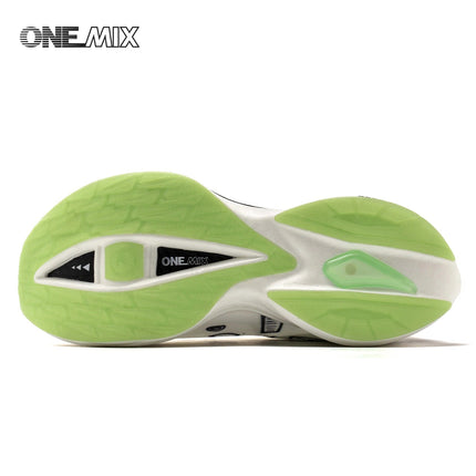 Scarpe da Corsa ONEMIX Marathon con Piastra in Carbonio, Supporto Professionale Stabile, Ammortizzazione, Ultra-leggere e Reattive per Uomo PlatiNum