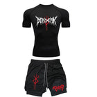 Anime Berserk Compression Set Men's Workout Gym Tshirts Breathable Running Shorts Quick Dry Sports Rash Guard Sportwear Set PlatiNum