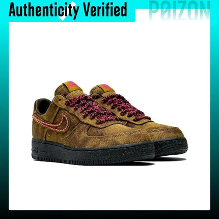 Nike Air Force 1 Skateboard Shoes Men's Brown Yellow IO4474-300