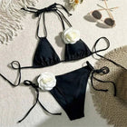 Costume da Bagno Sexy con Fiori e Fascia, Bikini a Perizoma 2025, Costumi da Bagno Donna con Lacci, Set Bikini Brasiliano, Biquini Mujer platinumshop